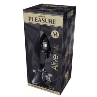 Анальная втулка Alive Mini Metal Butt, белый кристалл, M Анальная втулка Alive Mini Metal Butt, белый кристалл, M