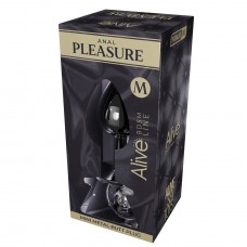 Анальная втулка Alive Mini Metal Butt, белый кристалл, M Анальная втулка Alive Mini Metal Butt, белый кристалл, M