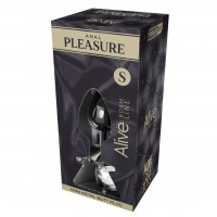 Анальная втулка Alive Mini Metal Butt, белый кристалл, S