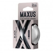 Презервативы MAXUS Extra Strong, черные, утолщенные, 3 шт.