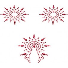 Breast & Pubic Jewelry Стикер Crystal Stiker красный в наборе 3 шт