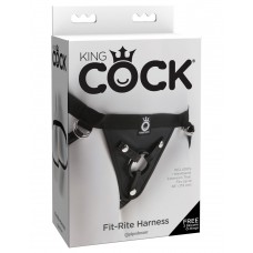 King Cock Страпон  Fit-Rite Harness черный