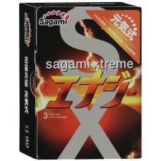 Презервативы SAGAMI  Xtreme Energy 3шт. ультратонкие со вкусом энергетического напитка