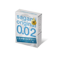 Презервативы Sagami Original 002 Extra Lub полиуретановые, с увеличенным количеством смазки 3 шт.
