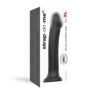 Фаллоимитатор Strap-On-Me Dildo Dual Density Semi-Realistic гнущийся, черный XL, 20 см