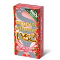 Презервативы SAGAMI Xtreme Strawberry 10шт. латексные со вкусом клубники