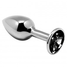 Анальная втулка Alive Mini Metal Butt, черный кристалл, M