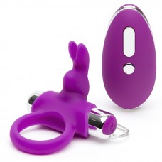 Happy Rabbit Виброкольцо с пультом фиолетовое