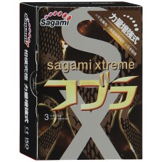 Презервативы SAGAMI Xtreme  Cobra 3 шт. конусообразные супер облегающие