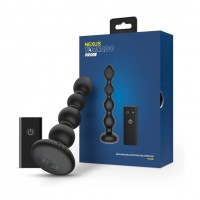 Анальная вибровтулка Nexus Tornado Beaded Probe с функцией вращения, черная Анальная вибровтулка Nexus Tornado Beaded Probe с функцией вращения, черная